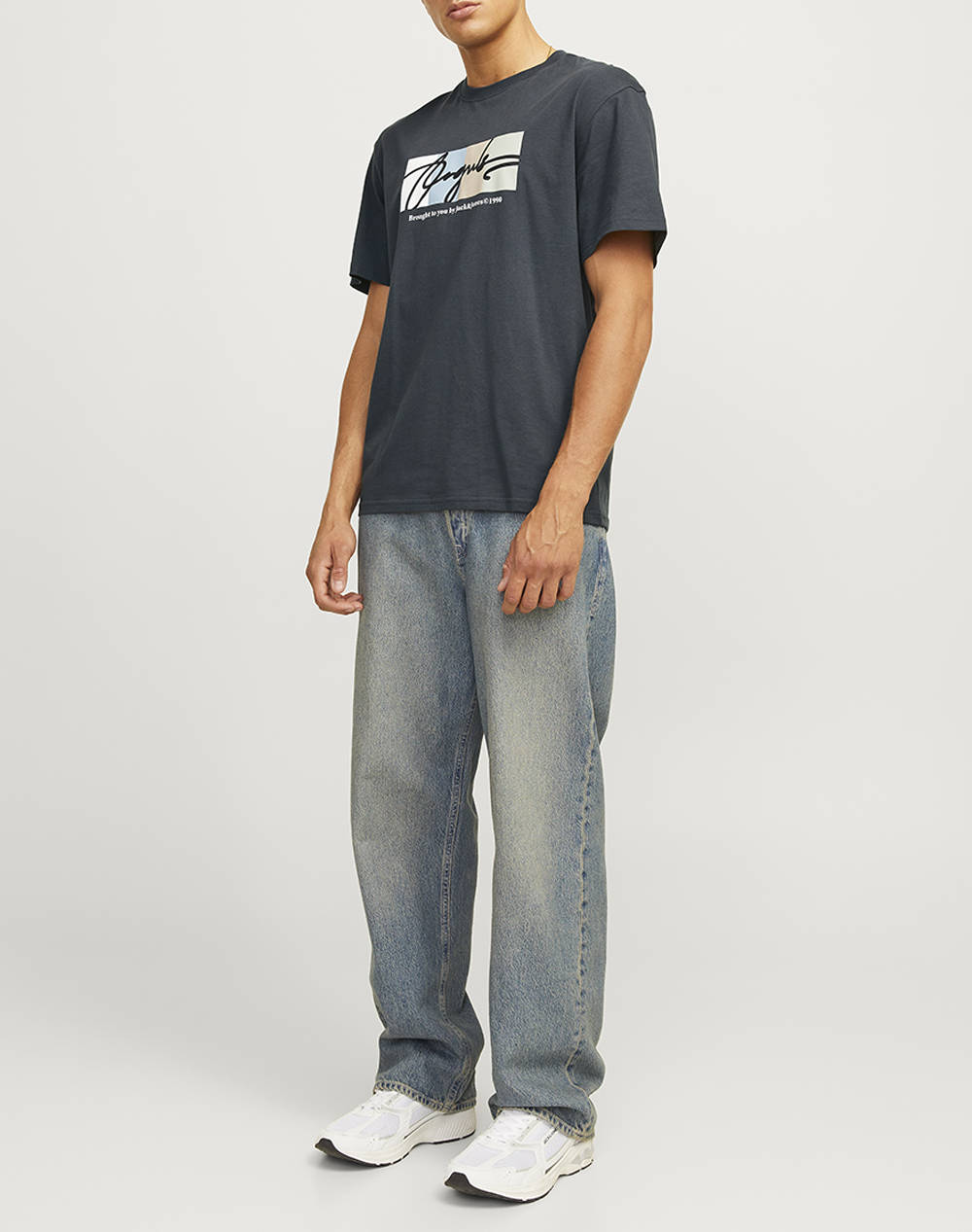 JACK&JONES JORPORTLAND BLOCK BRANDING SS CN LN