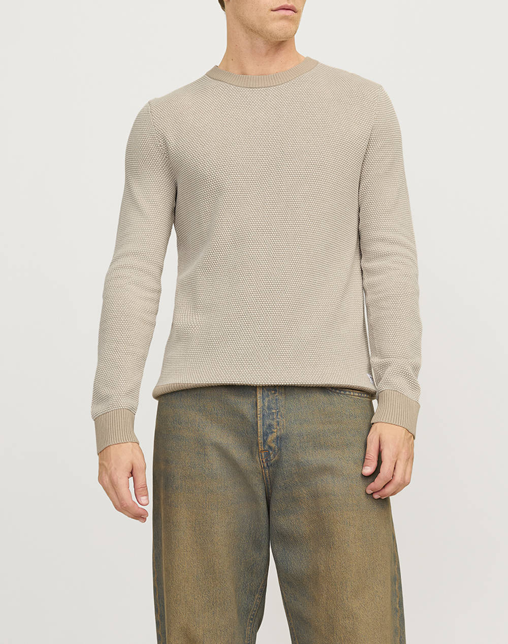 JACK&JONES JJEGLOBE KNIT CREW NECK NOOS