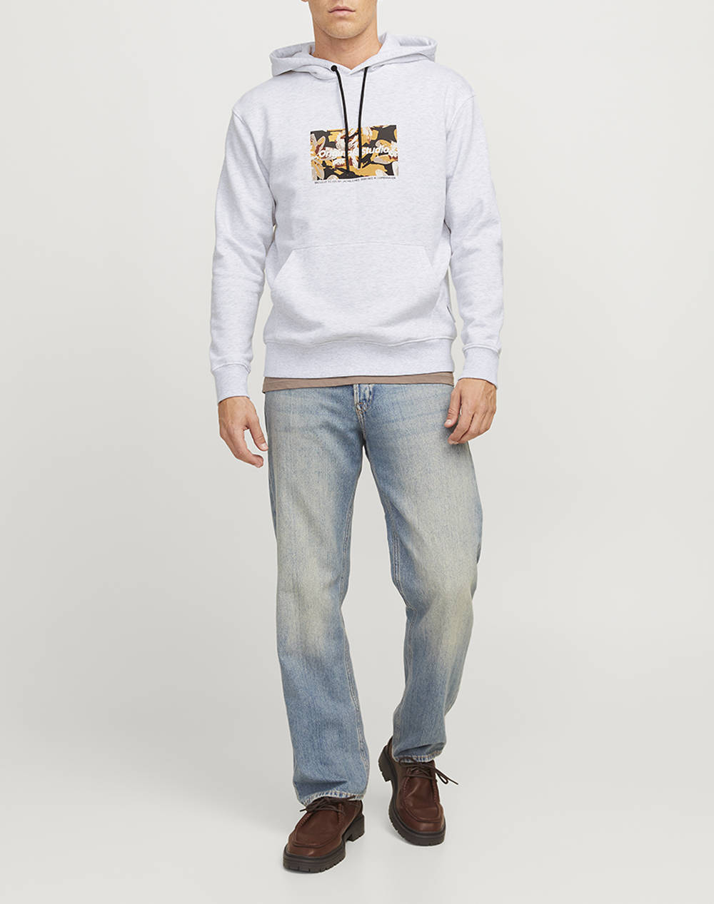 JACK&JONES JORVESTERBRO NEWTON BOXFRONT SWEAT BF LN