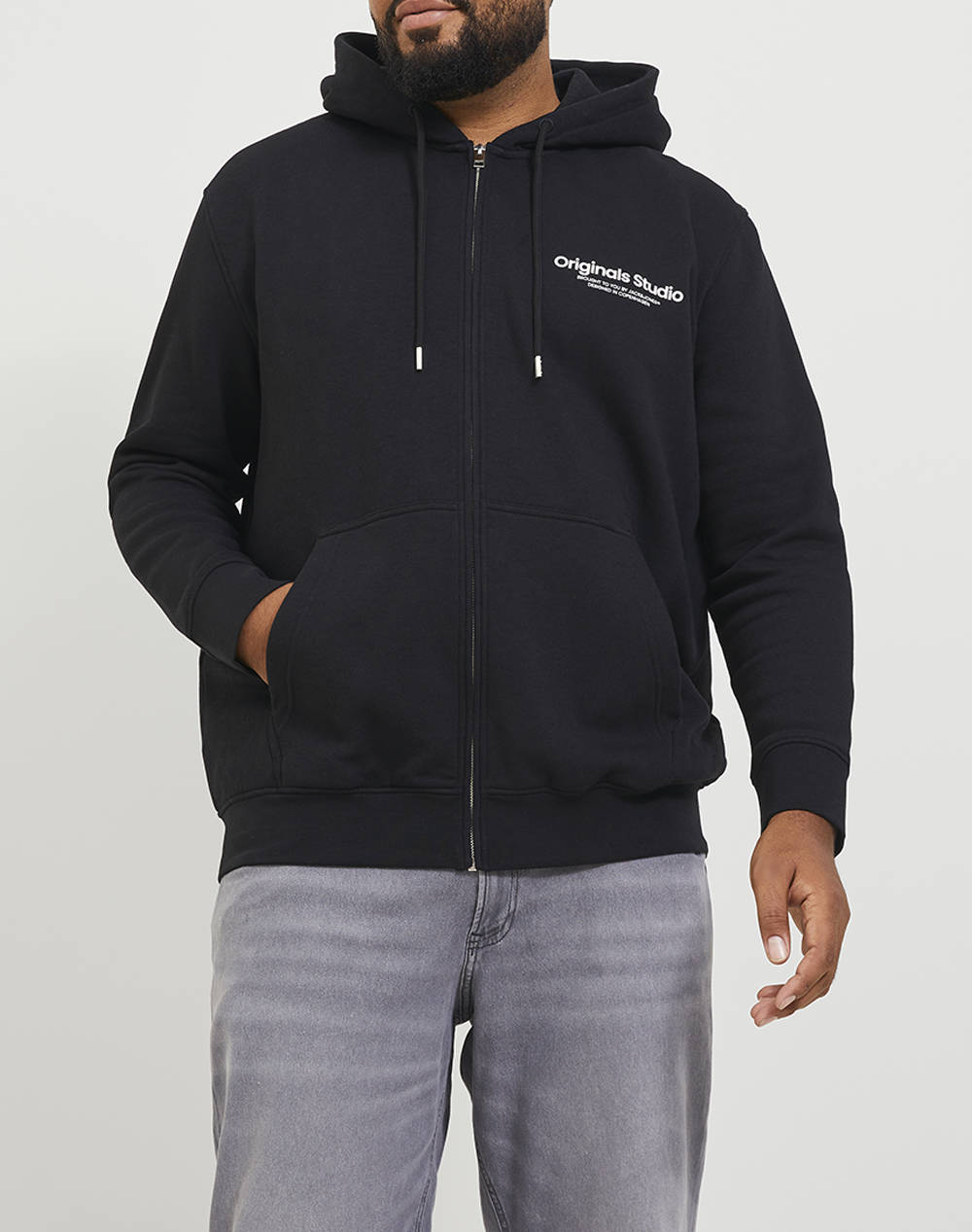 JACK&JONES JORVESTERBRO SWEAT ZIP HOOD NOOS PLS