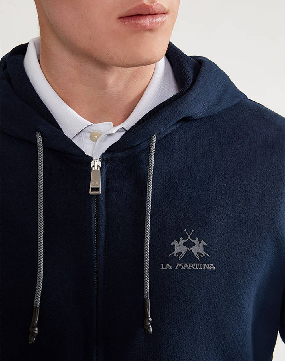 LA MARTINA JACHETA HANORAC ΜΜ MAN FULL ZIP HOODED FLEECE