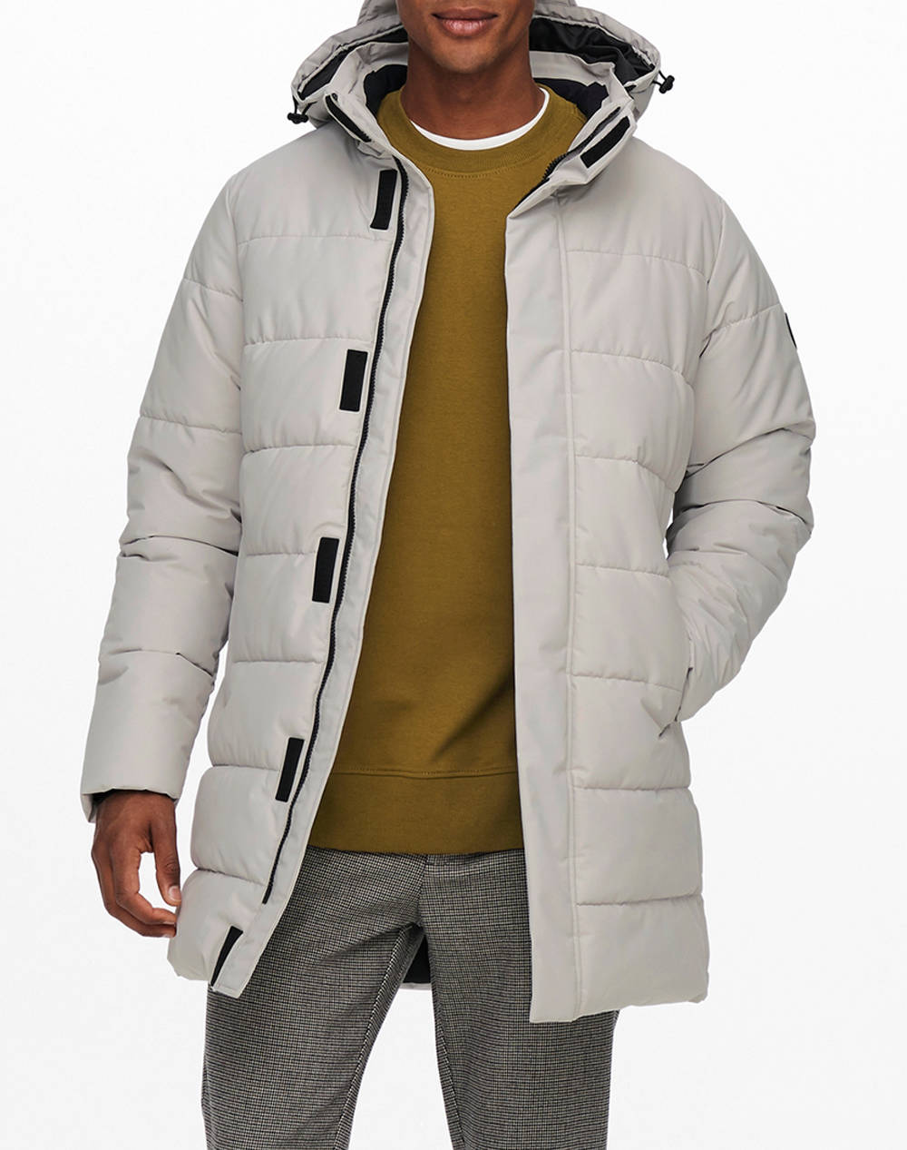 ONLY&SONS ONSCARL LIFE LONG QUILTED COAT OTW NOOS