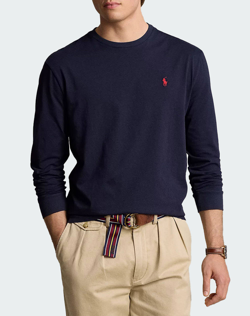 RALPH LAUREN LSCNCLSM5-LONG SLEEVE-T-SHIRT