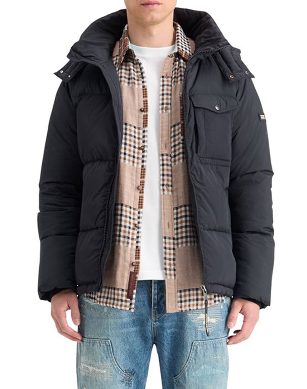 SCOTCH&SODA HOODED PUFFER JACKET