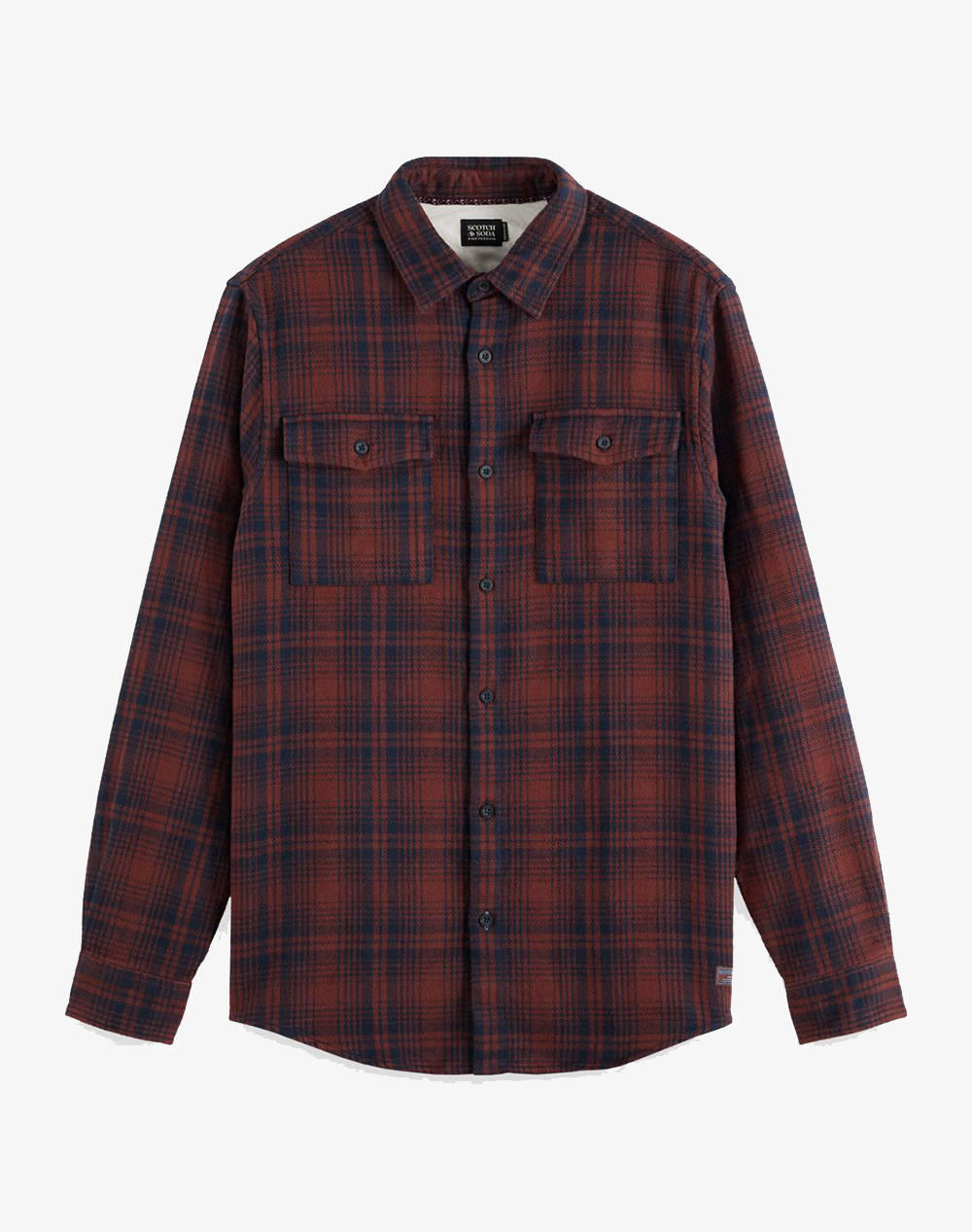 SCOTCH&SODA REGULAR FIT FLANNEL CHECK SHIRT