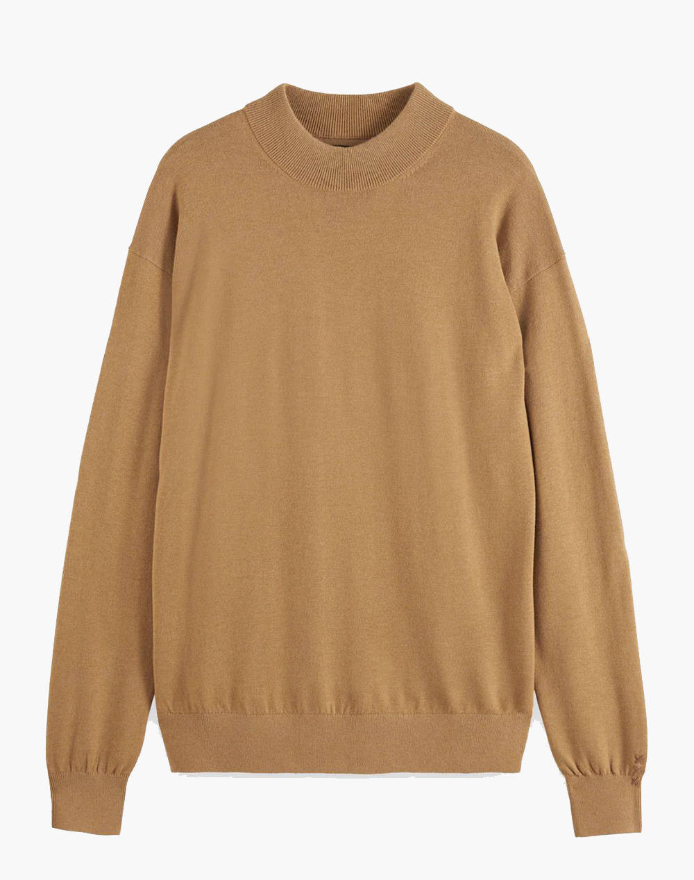 SCOTCH&SODA CORE - DROPPED SHOULDER MOCK NECK PULLOVER