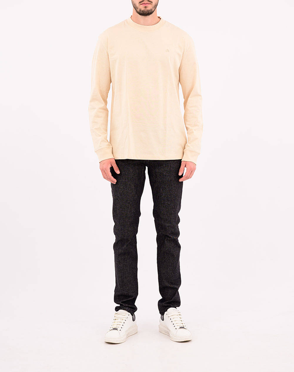 SCOTCH&SODA RELAXED FIT ESSENTIAL LOGO T-SHIRT LS