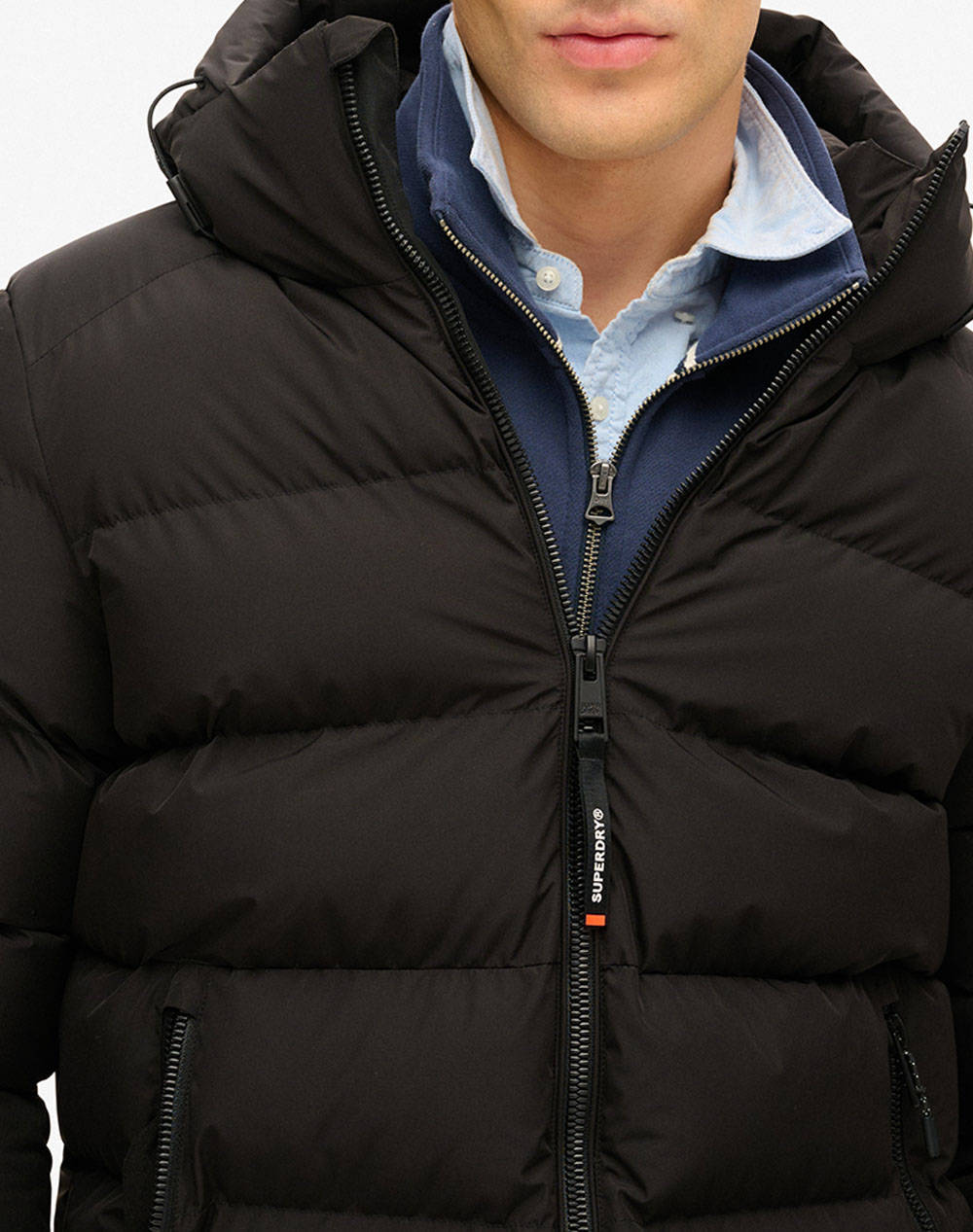 SUPERDRY D2 SDCD HOODED SPORTS PUFFER JACKET GEACA DE BARBATI