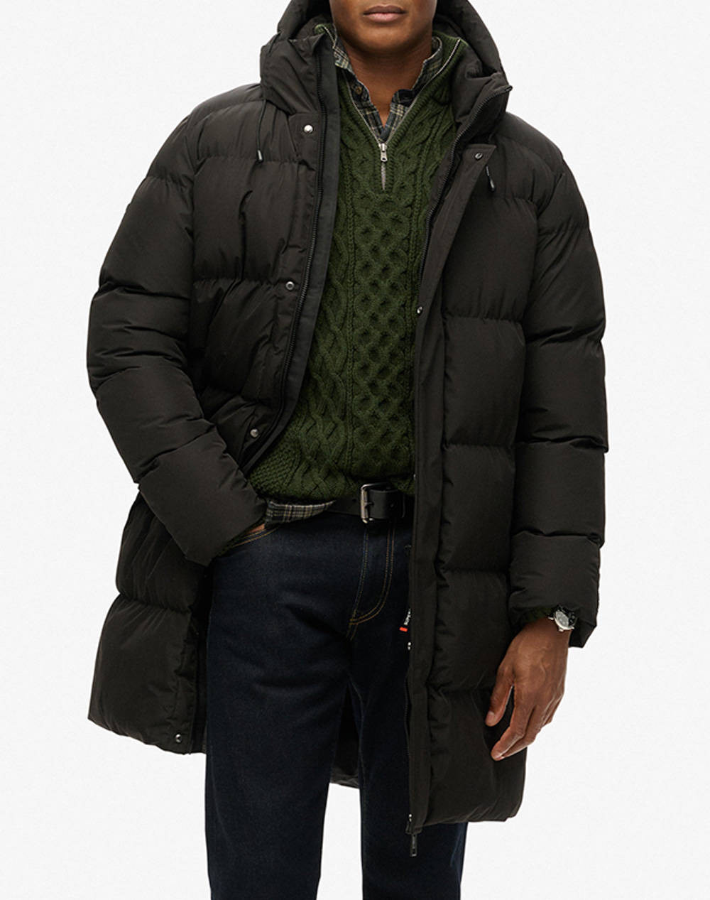 SUPERDRY D2 SDCD HOODED SPORTS PUFFER MID JKT GEACA DE BARBATI