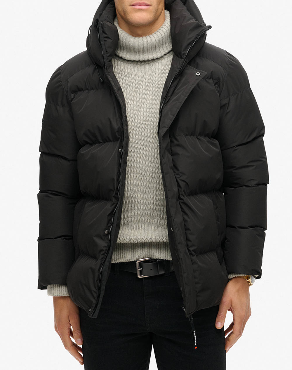 SUPERDRY D2 SDCD HOODED 5 BAFFLE SPORTS PUFFER GEACA DE BARBATI