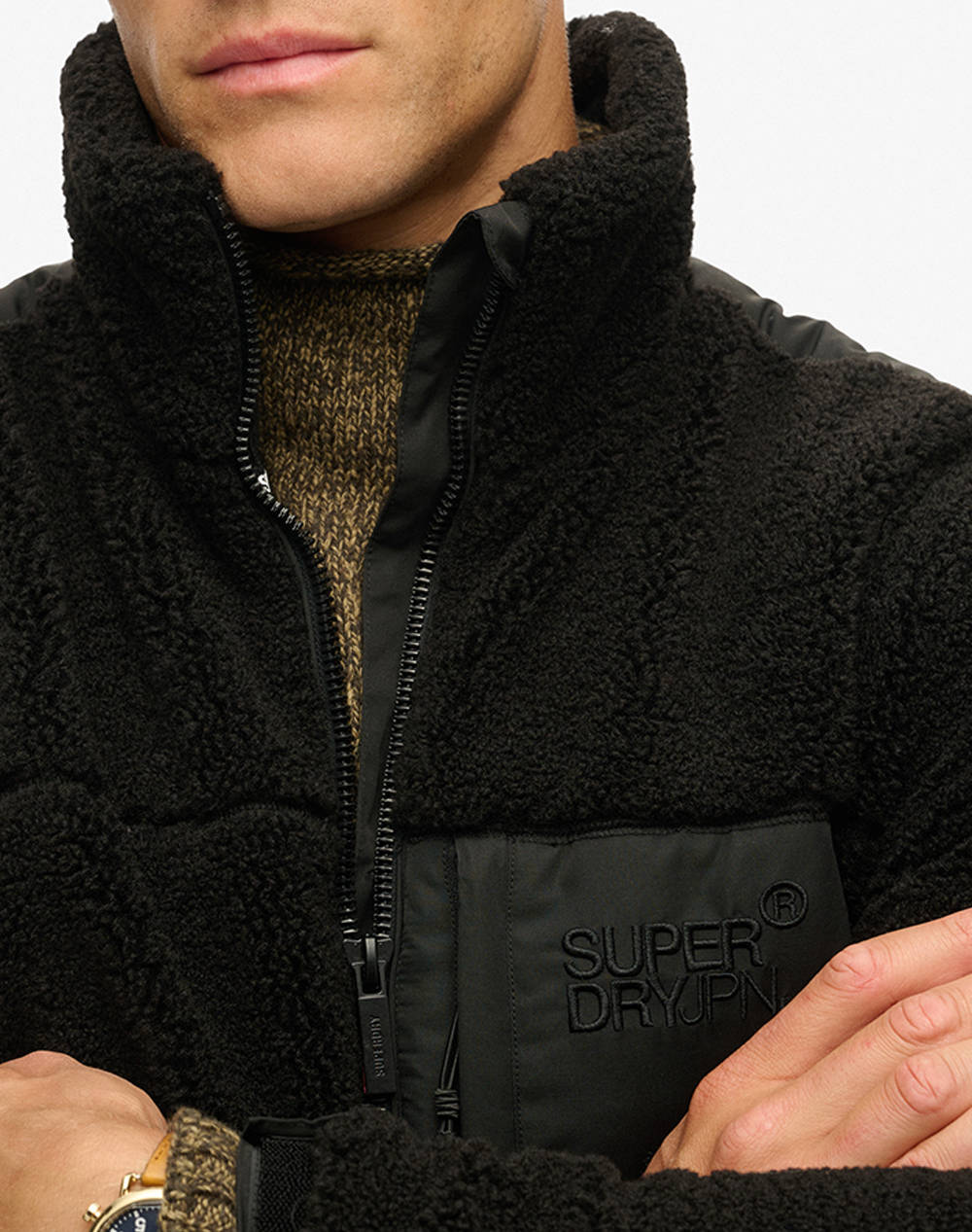 SUPERDRY D3 SDCD RELAXED FLEECE TREKKER JACKET GEACA DE BARBATI