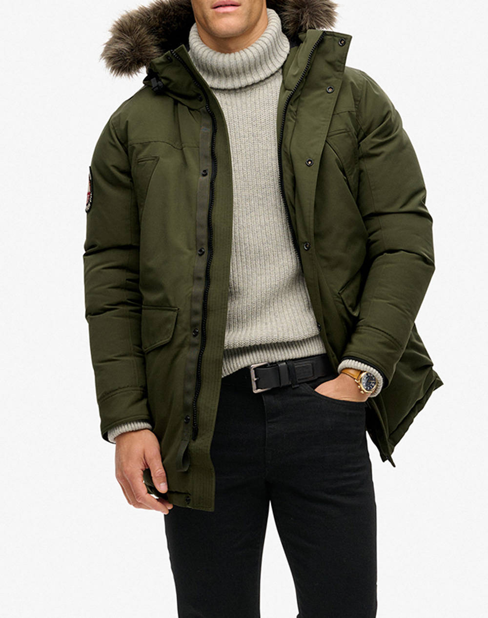 SUPERDRY D3 OVIN EVEREST FAUX FUR PARKA JACKET GEACA DE BARBATI