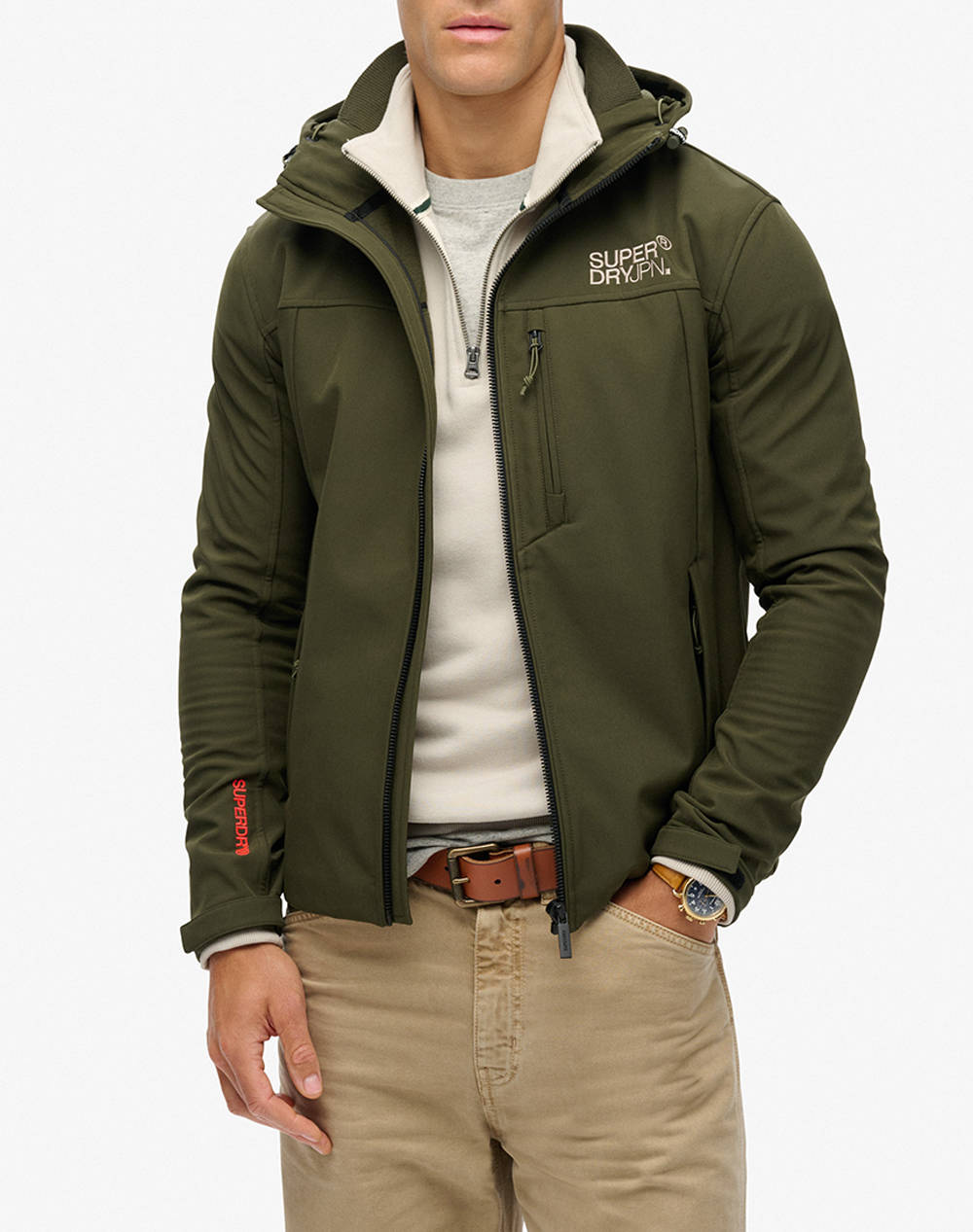 SUPERDRY D2 SDCD HOODED SOFT SHELL TREKKER JKT GEACA DE BARBATI