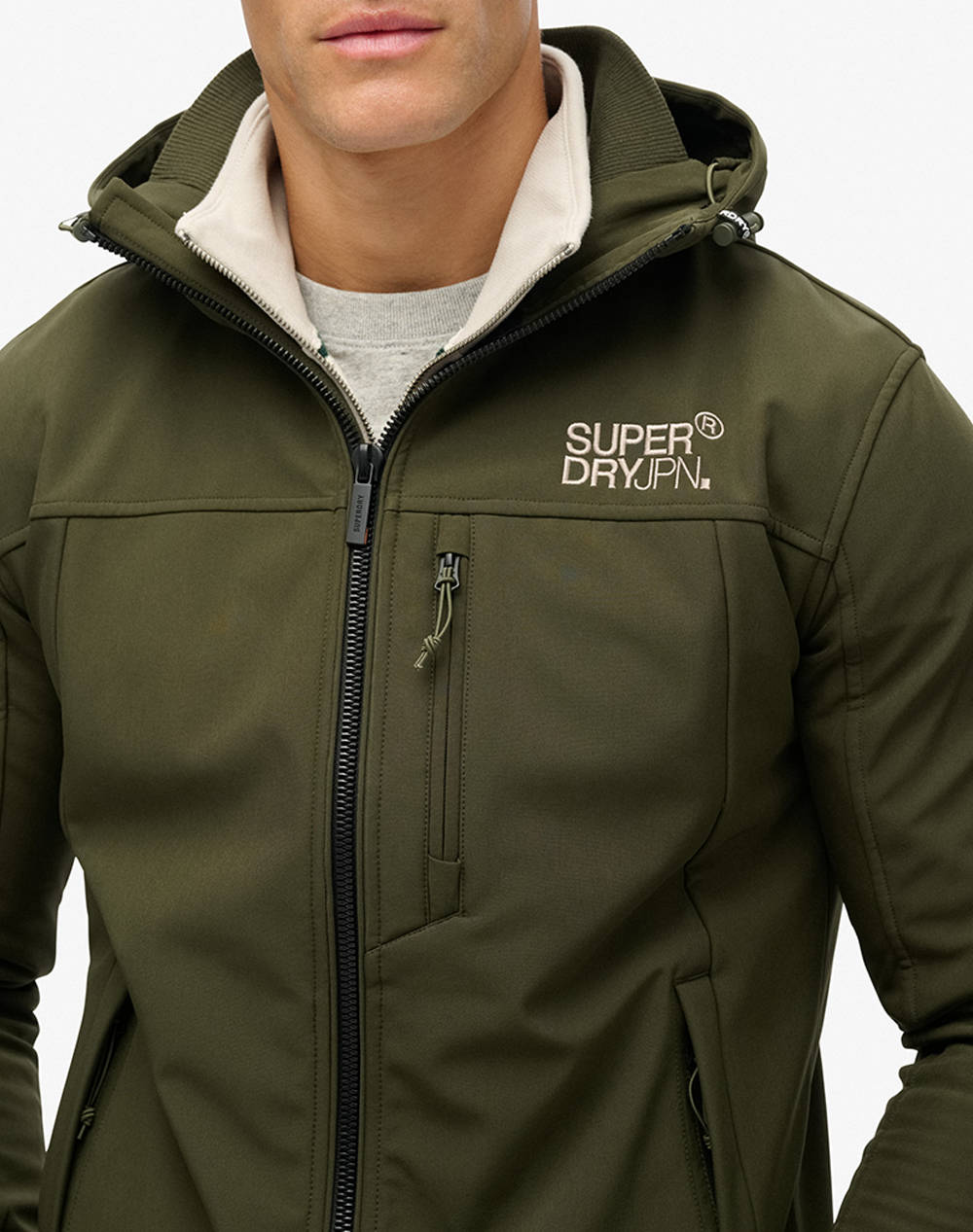 SUPERDRY D2 SDCD HOODED SOFT SHELL TREKKER JKT GEACA DE BARBATI