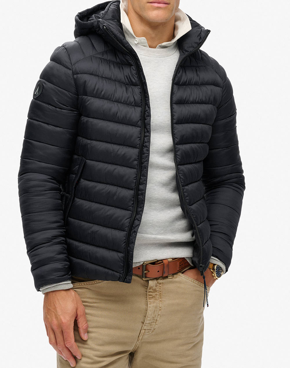 SUPERDRY D3 SDCD HOODED FUJI SPORT PADDED JKT GEACA DE BARBATI