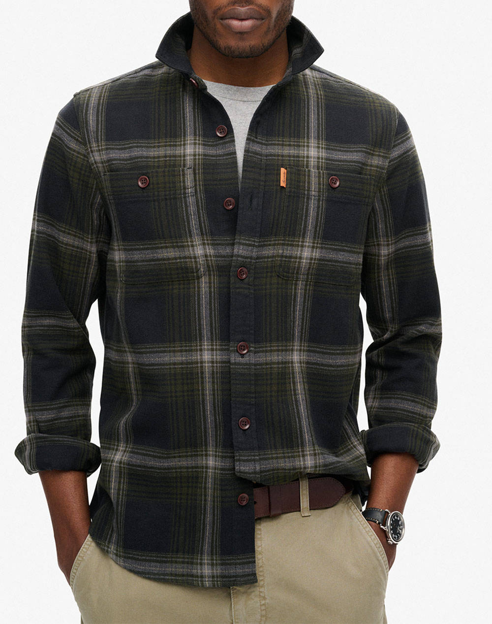 SUPERDRY D2 OVIN VINTAGE CHECK OVERSHIRT CAMASA DE BARBATI