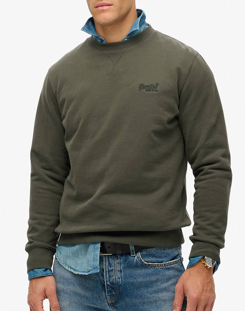 SUPERDRY D1 OVIN ESSENTIAL LOGO CREW SWEATSHIRT HANORAC DE BARBATI