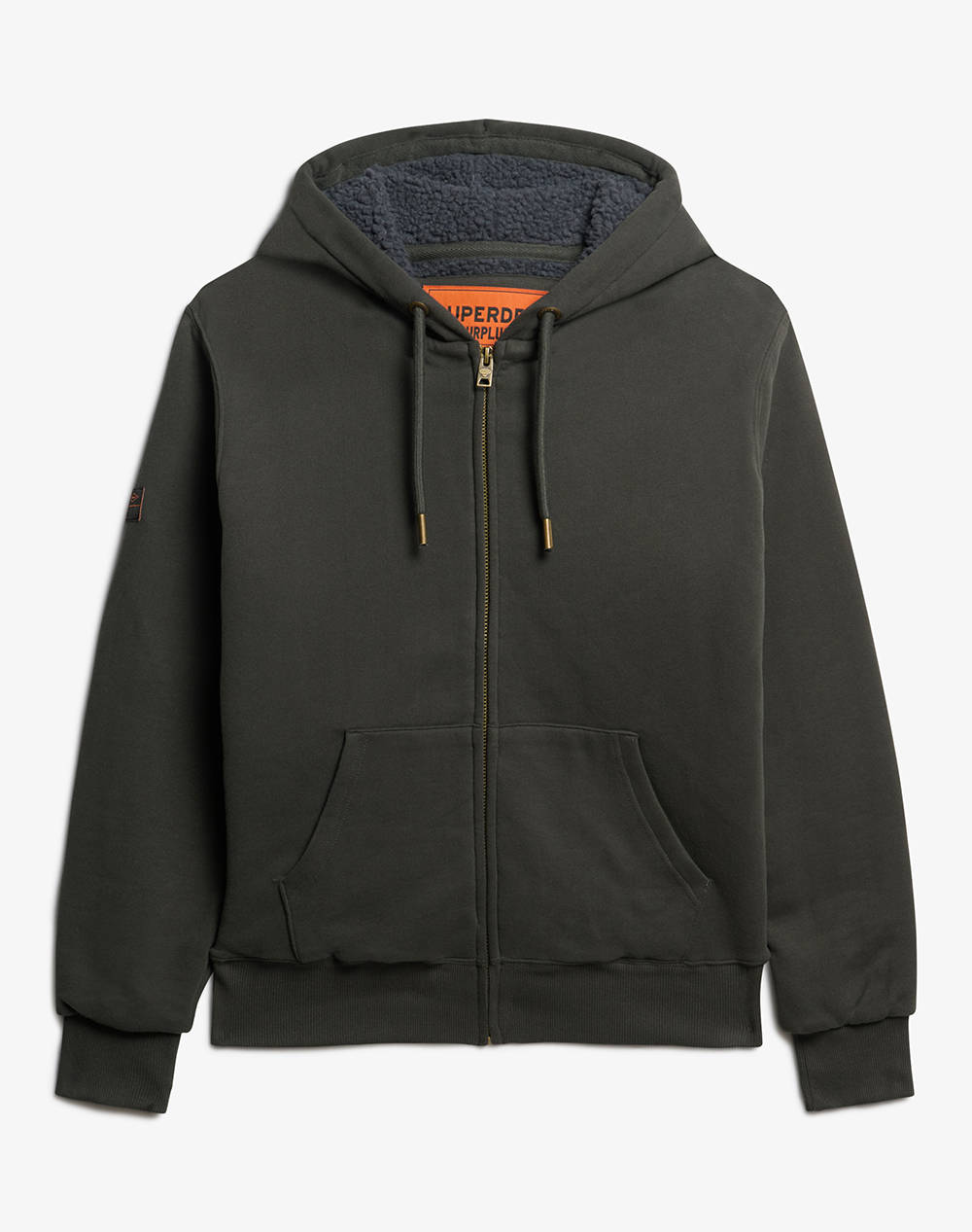 SUPERDRY D2 OVIN BORG LINED ZIPHOOD HANORAC DE BARBATI