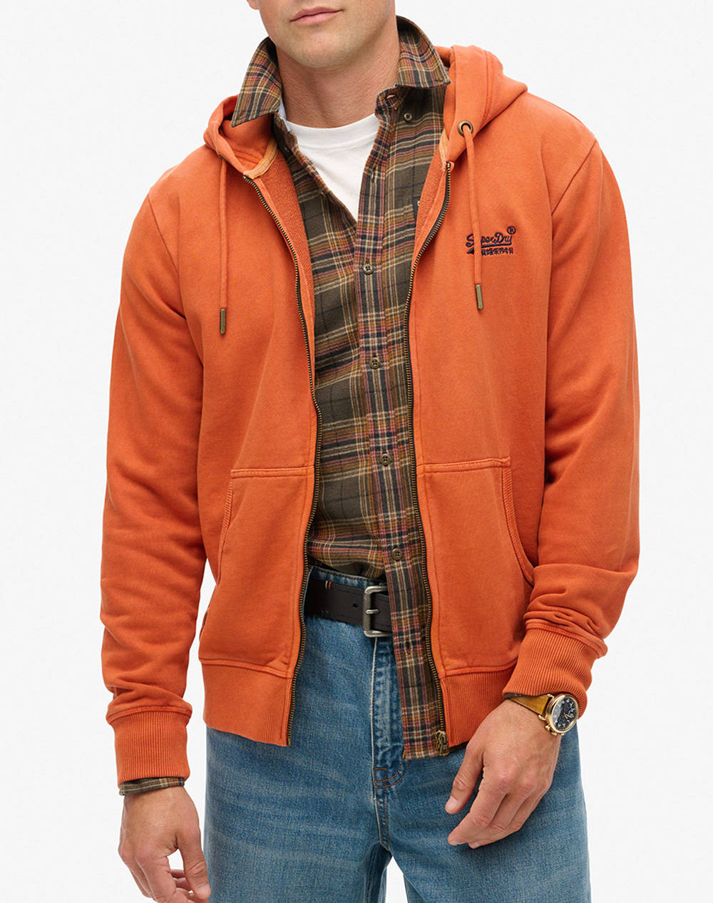 SUPERDRY D2 OVIN ESSENTIAL LOGO WASHED ZIPHOOD HANORAC DE BARBATI