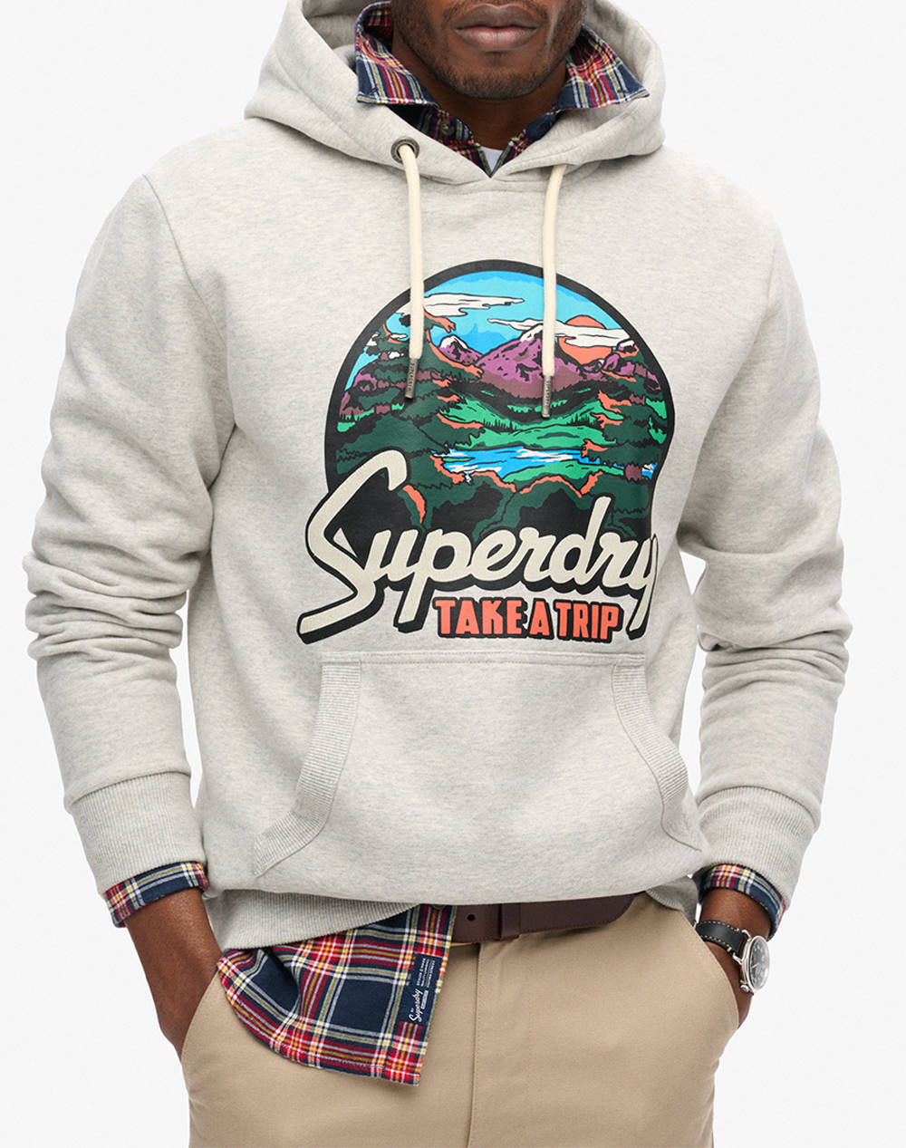 SUPERDRY TRAVEL POSTCARD GRAPHIC HOOD HANORAC DE BARBATI