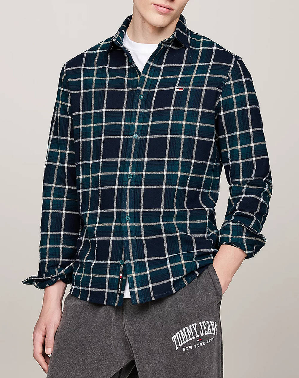 TOMMY JEANS TJM REG CHECK FLANNEL SHIRT EXT