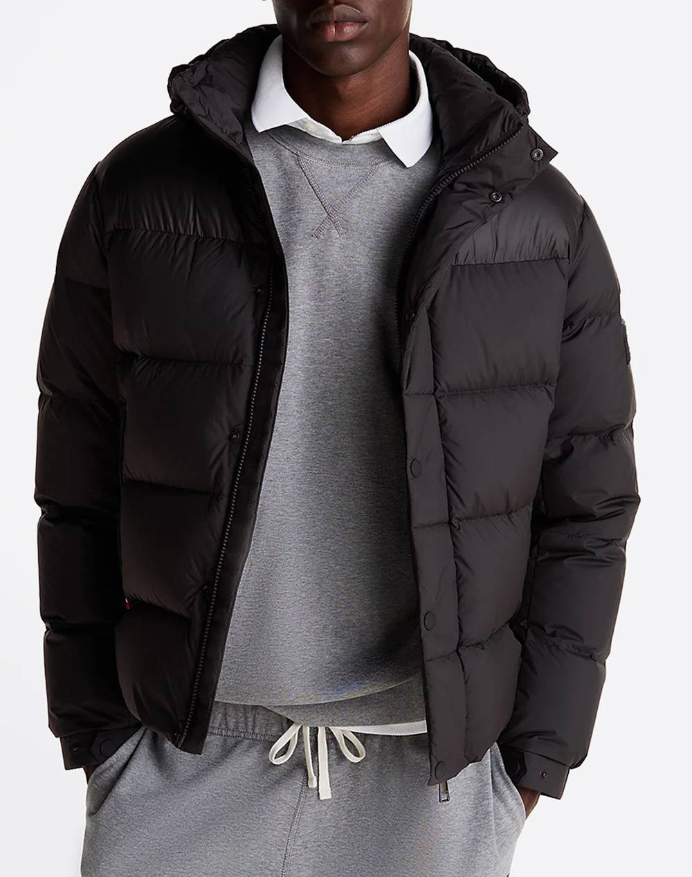 TOMMY HILFIGER MIX DOWN HOODED PUFFER JACKET