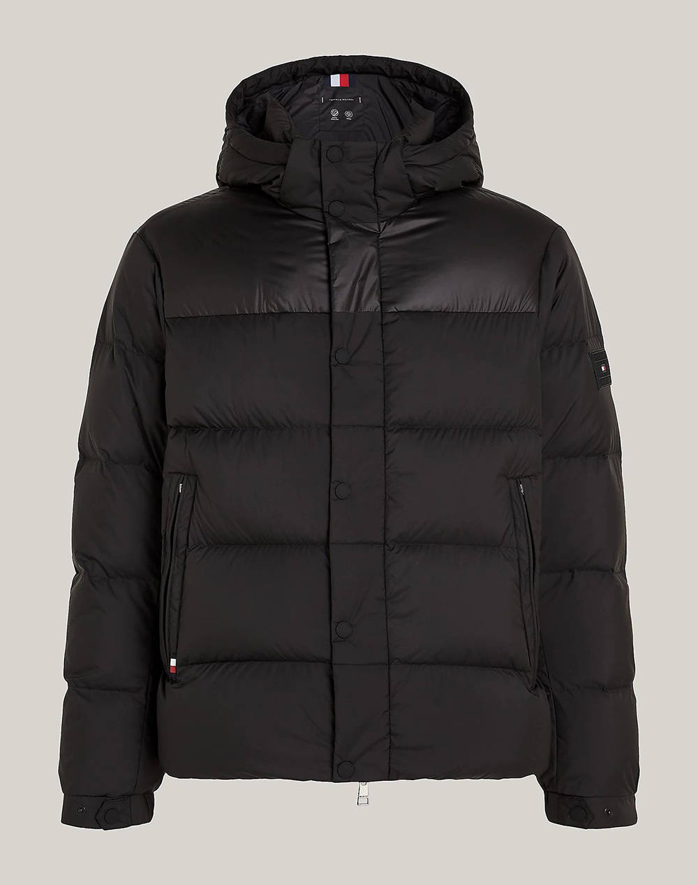 TOMMY HILFIGER MIX DOWN HOODED PUFFER JACKET