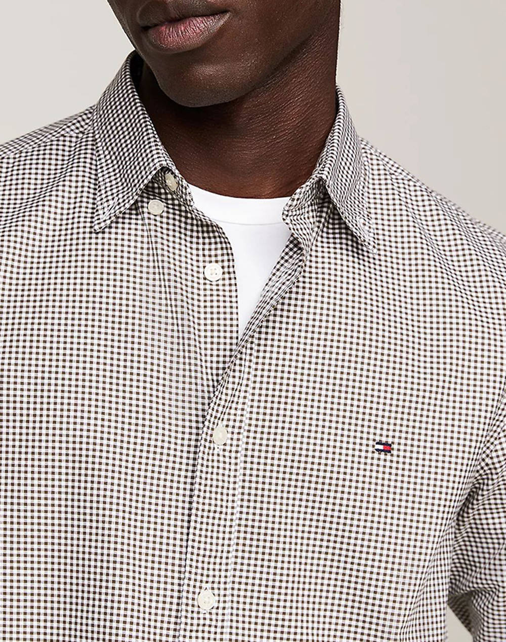 TOMMY HILFIGER MICRO GINGHAM POPLIN SF SHIRT