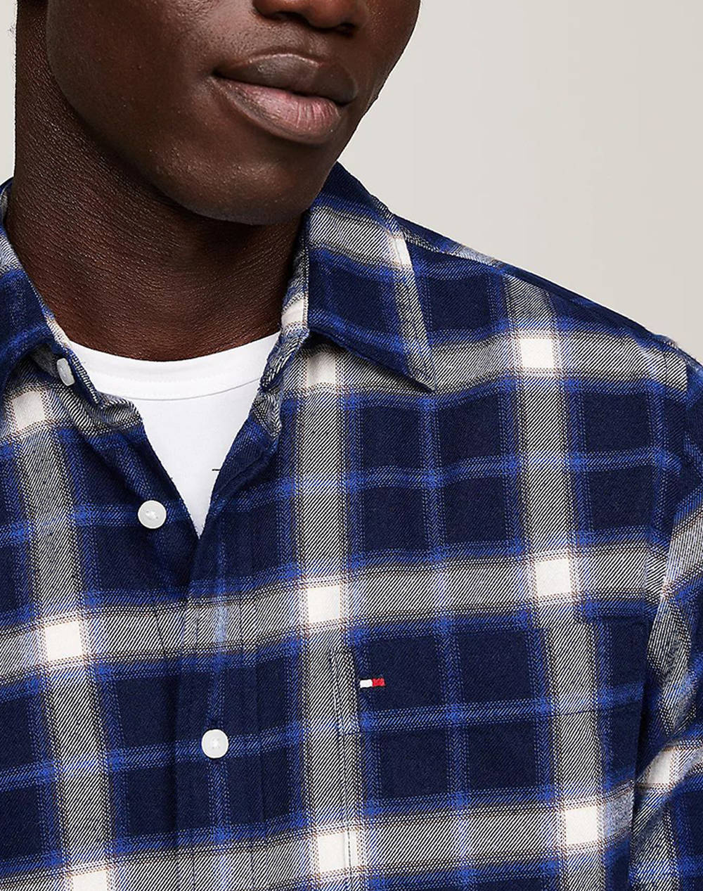 TOMMY HILFIGER BRUSHED SHADOW CHECK RF SHIRT