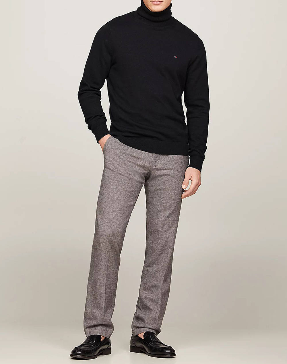 TOMMY HILFIGER PIMA ORG CTN CASHMERE ROLL NECK