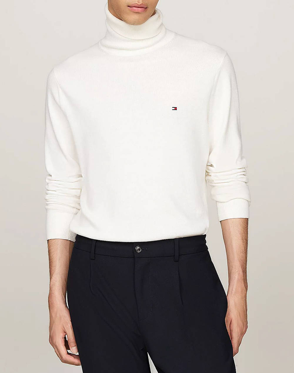 TOMMY HILFIGER PIMA ORG CTN CASHMERE ROLL NECK