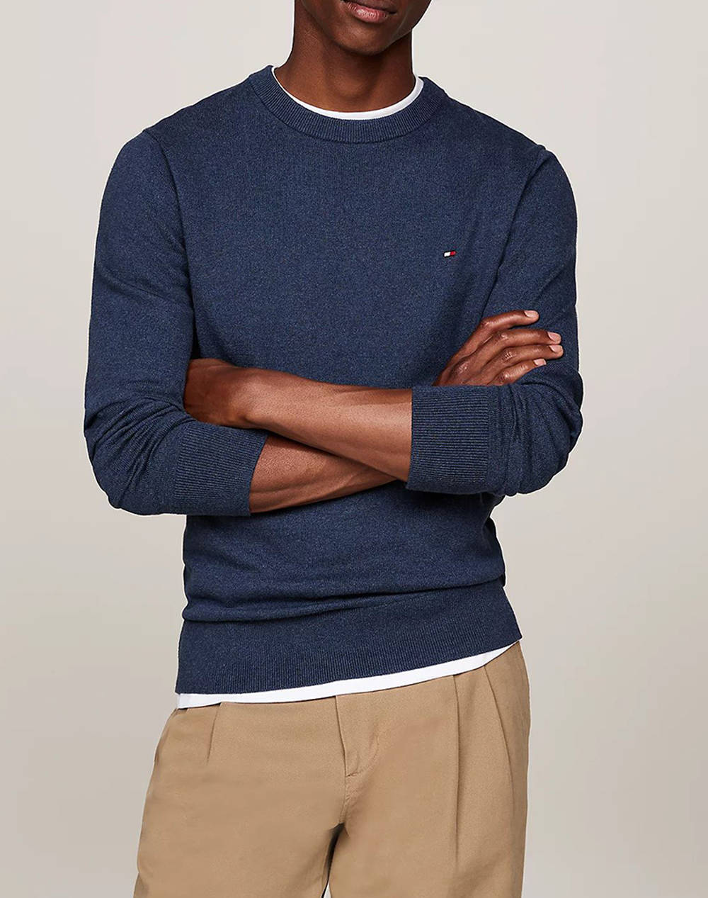 TOMMY HILFIGER PIMA ORG CTN CASHMERE CREW NECK