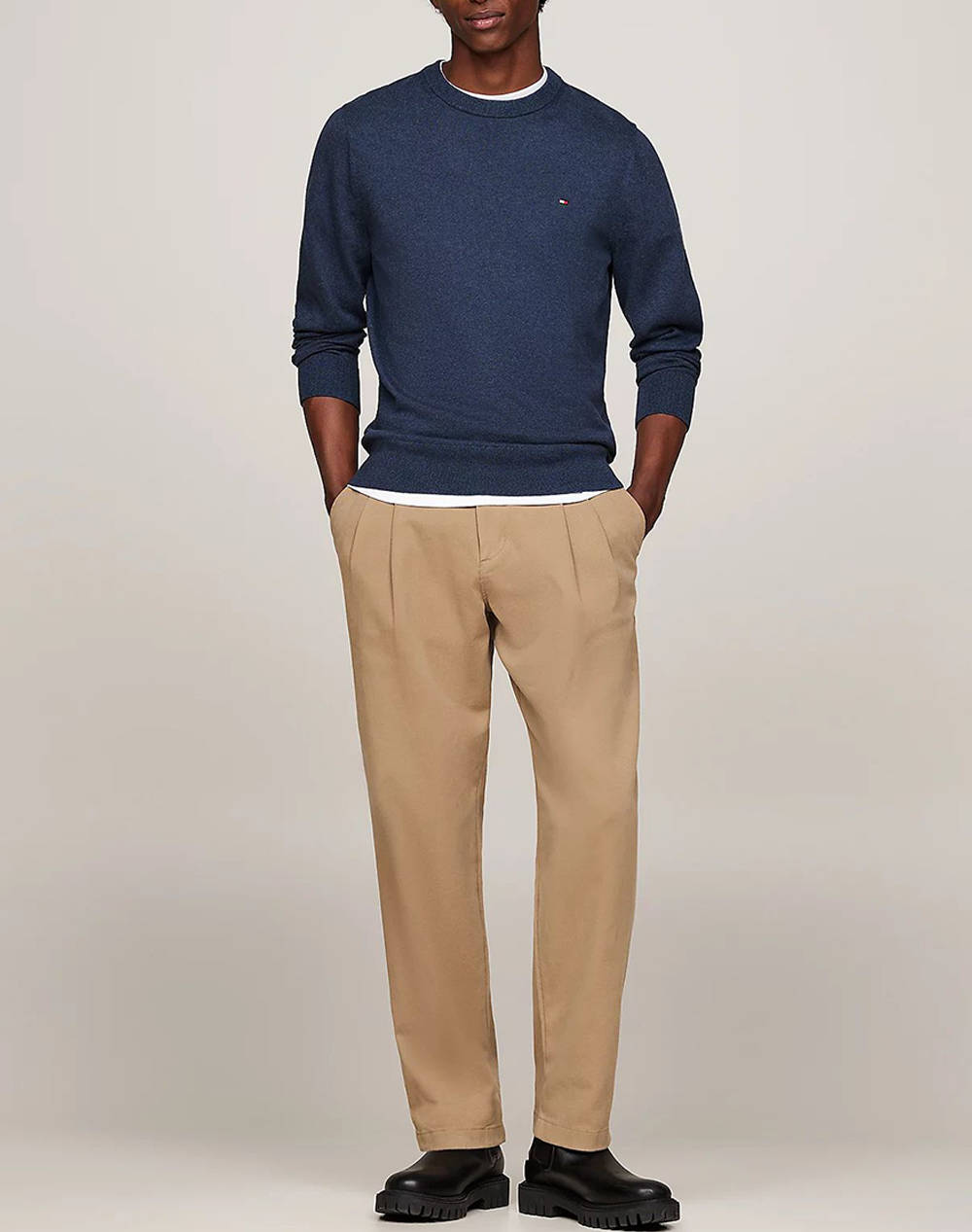 TOMMY HILFIGER PIMA ORG CTN CASHMERE CREW NECK