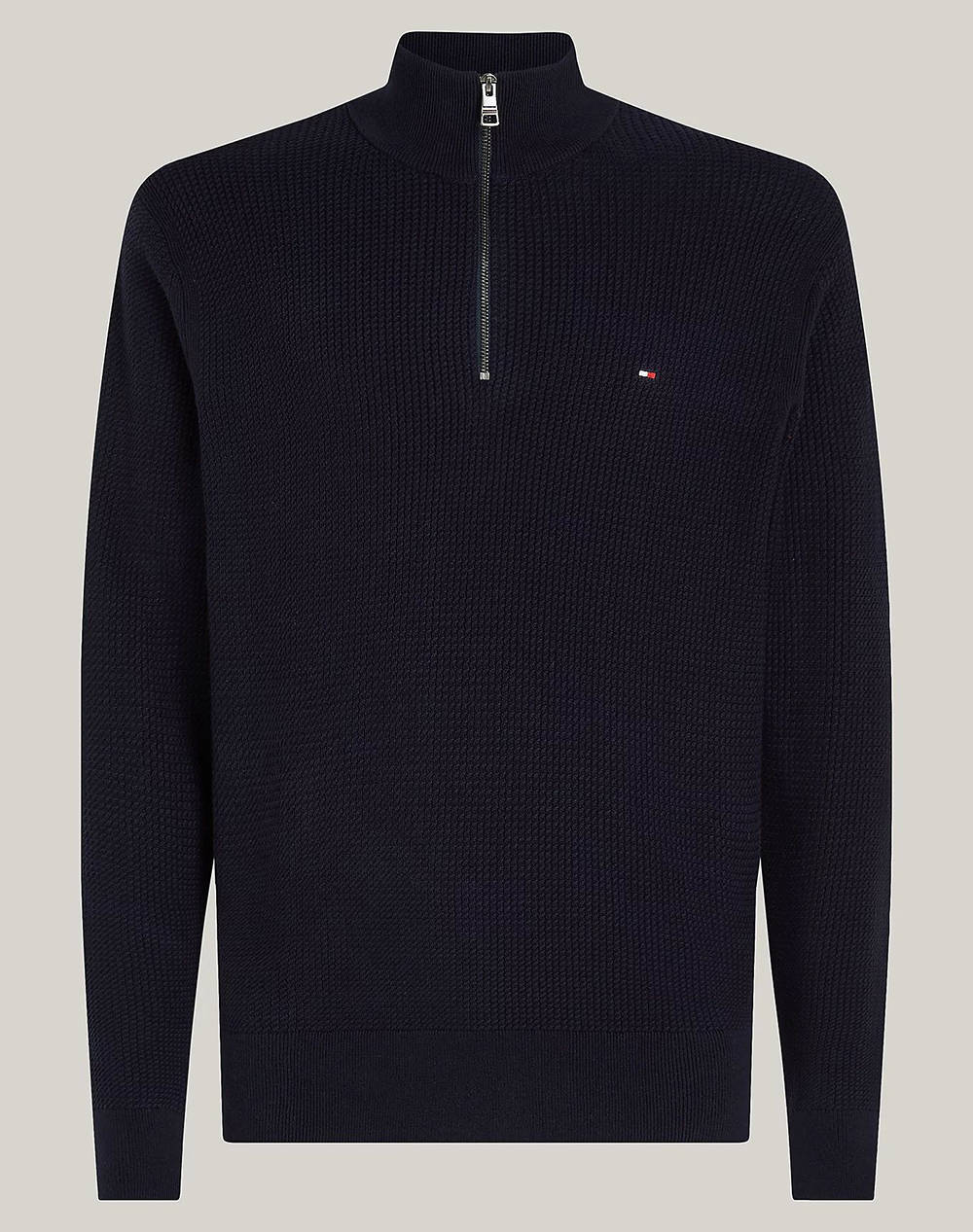 TOMMY HILFIGER STRUCTURE ZIP MOCK