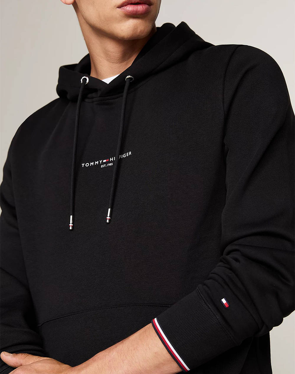 TOMMY HILFIGER TOMMY LOGO TIPPED HOODY