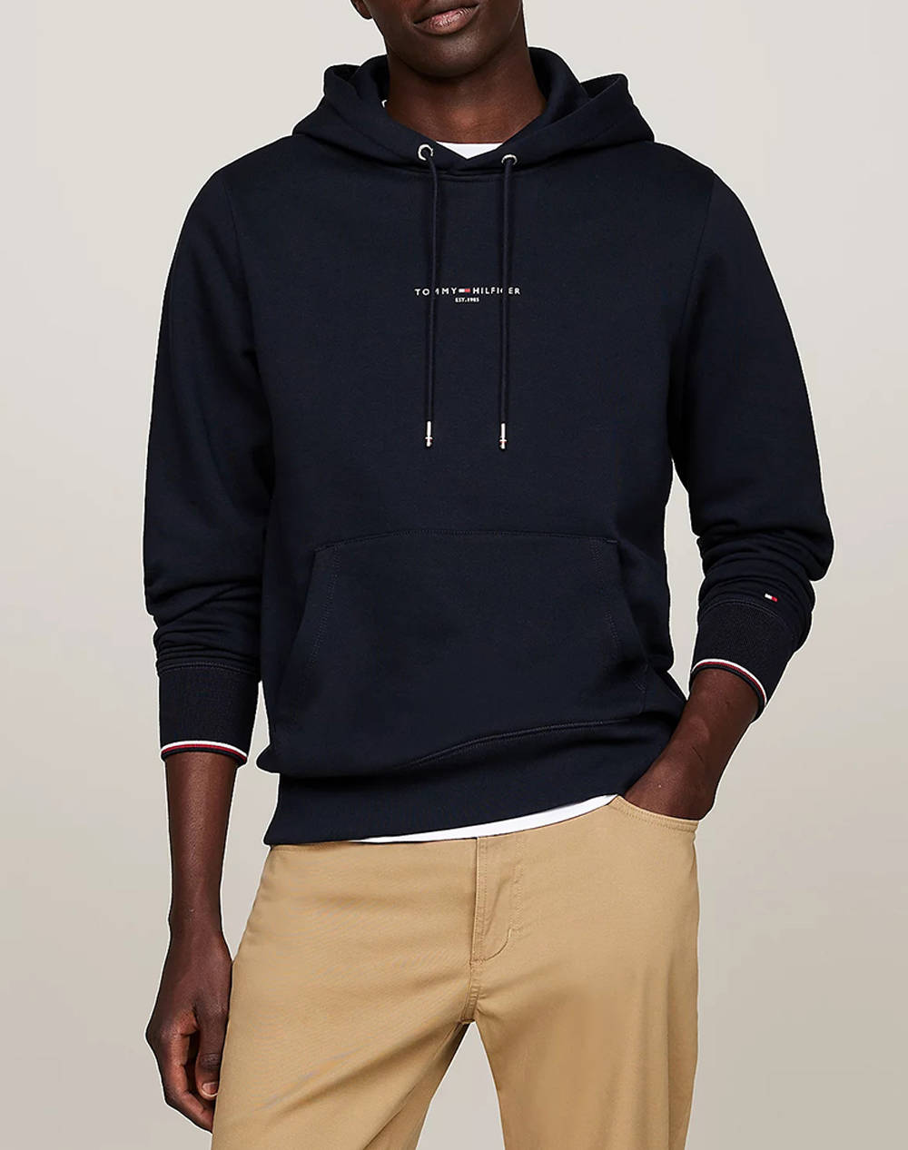 TOMMY HILFIGER TOMMY LOGO TIPPED HOODY