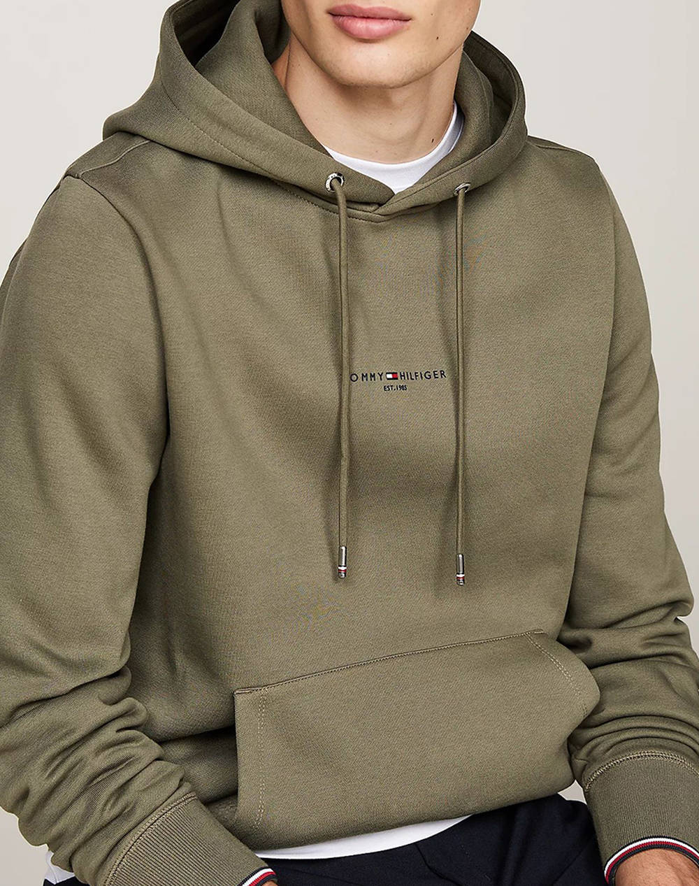 TOMMY HILFIGER TOMMY LOGO TIPPED HOODY