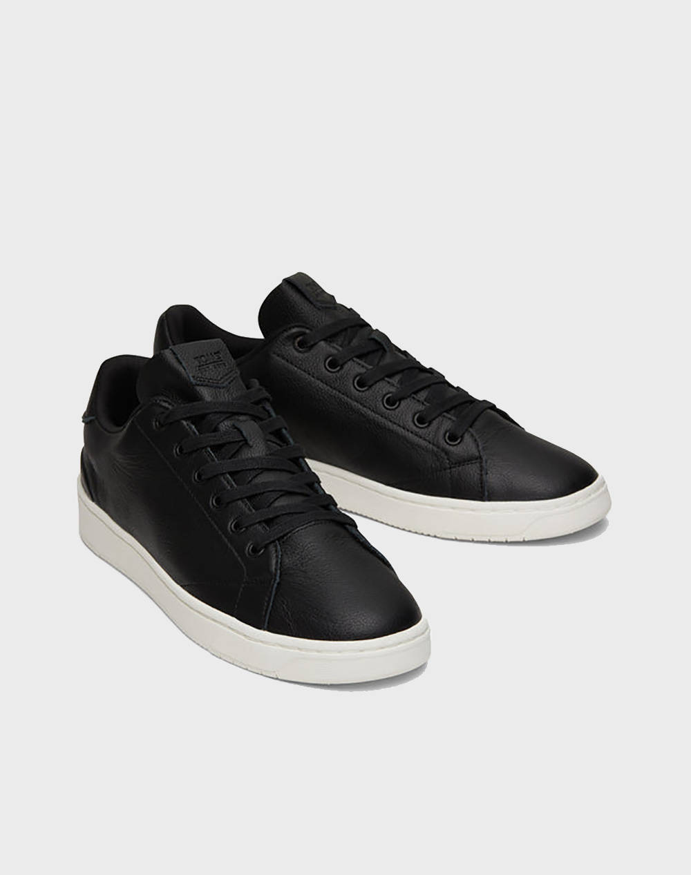 TOMS BLK LEATHER MN TRVL LITE 2.0 LOW SNEAK