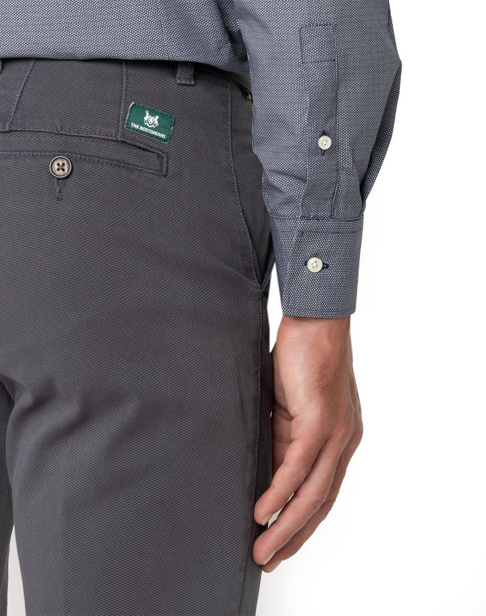 THE BOSTONIANS PANTALONI DOBBY REGULAR FIT SARCA-71