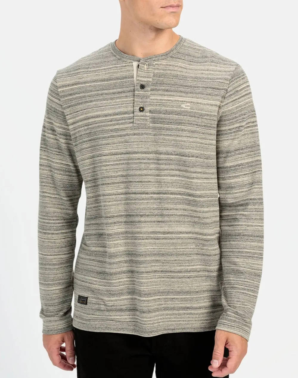 CAMEL T-Shirt M.M. Henley stripes