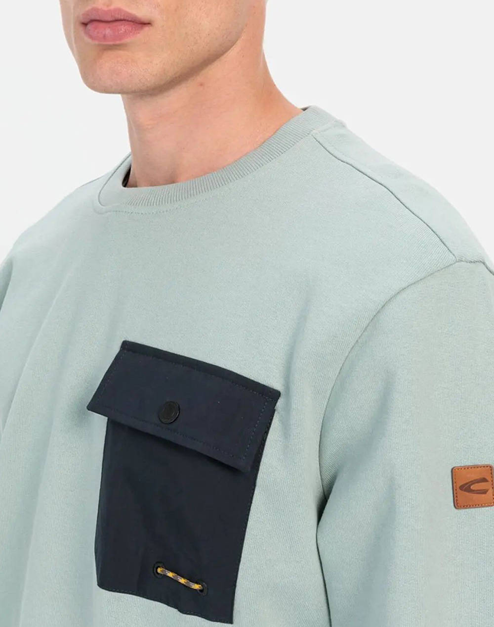 CAMEL Hanorac Crewneck contrast pocket