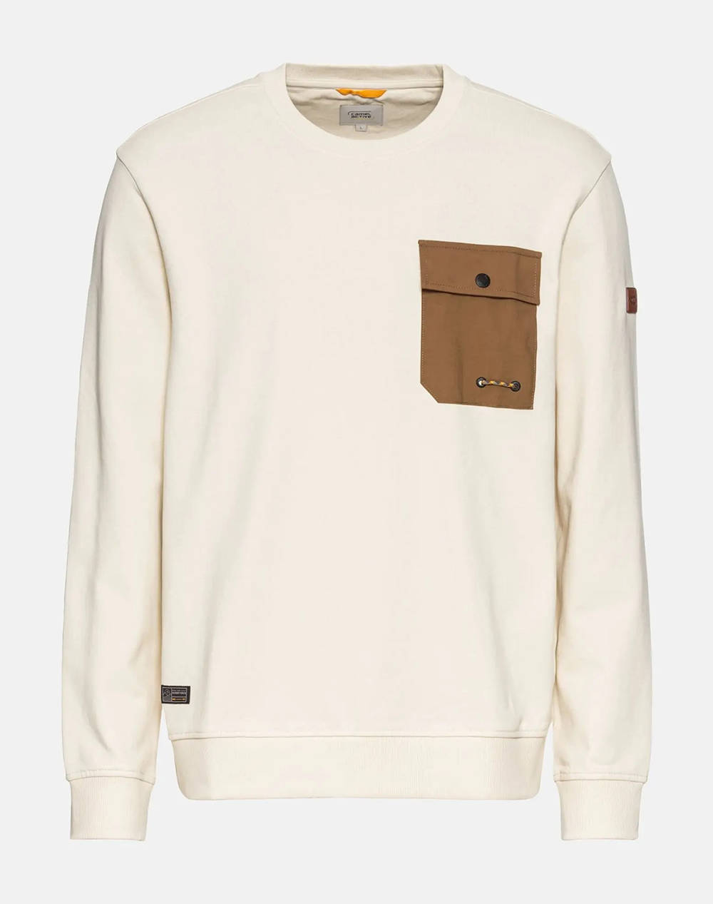 CAMEL Hanorac Crewneck contrast pocket