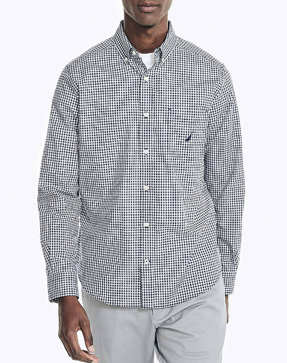 NAUTICA CAMASA MM SUST.L/S TENCEL ANCHOR GINGHAM