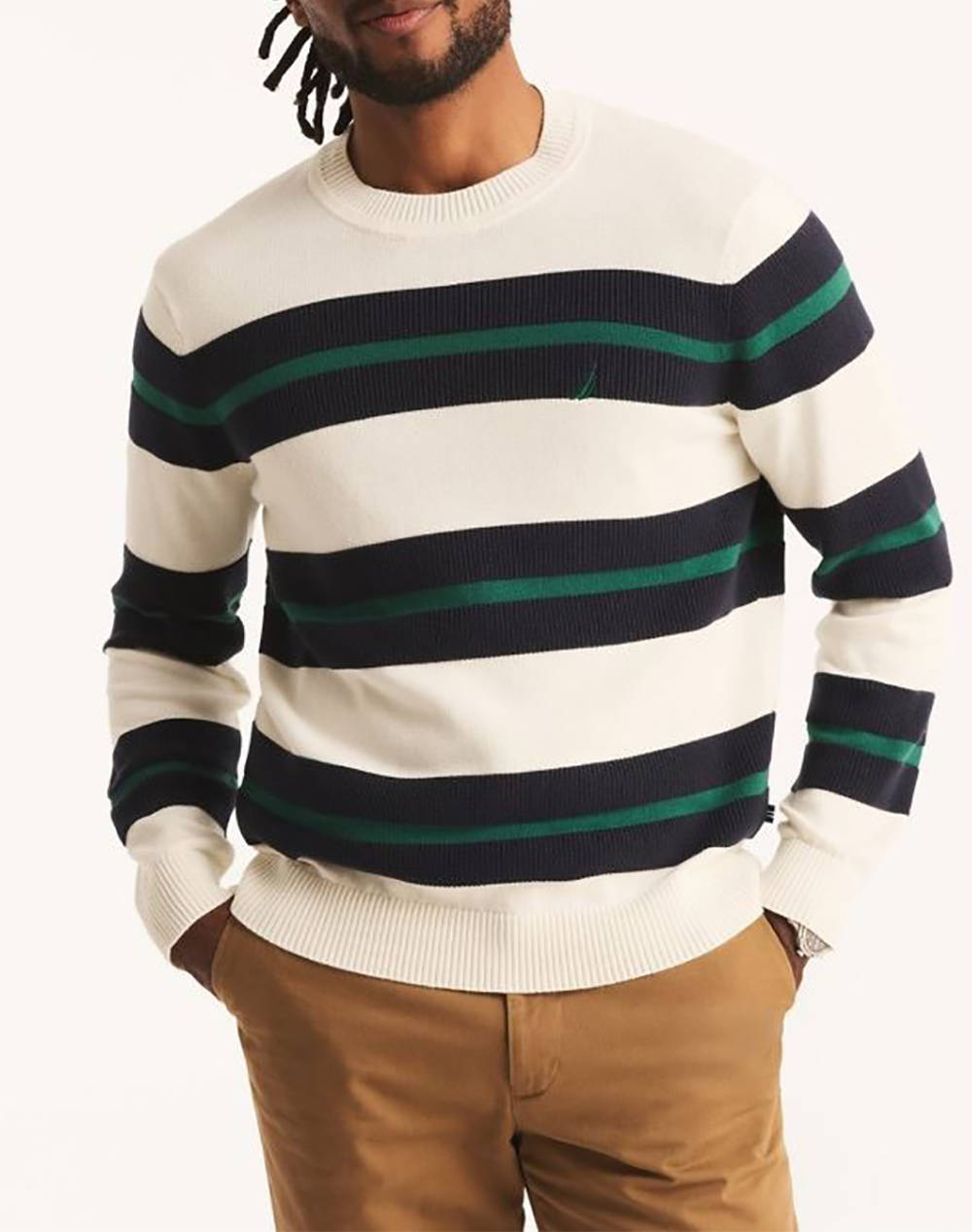 NAUTICA BLUZA TRICOTATA MM STRIPED TEXTURE CREW (9GG)