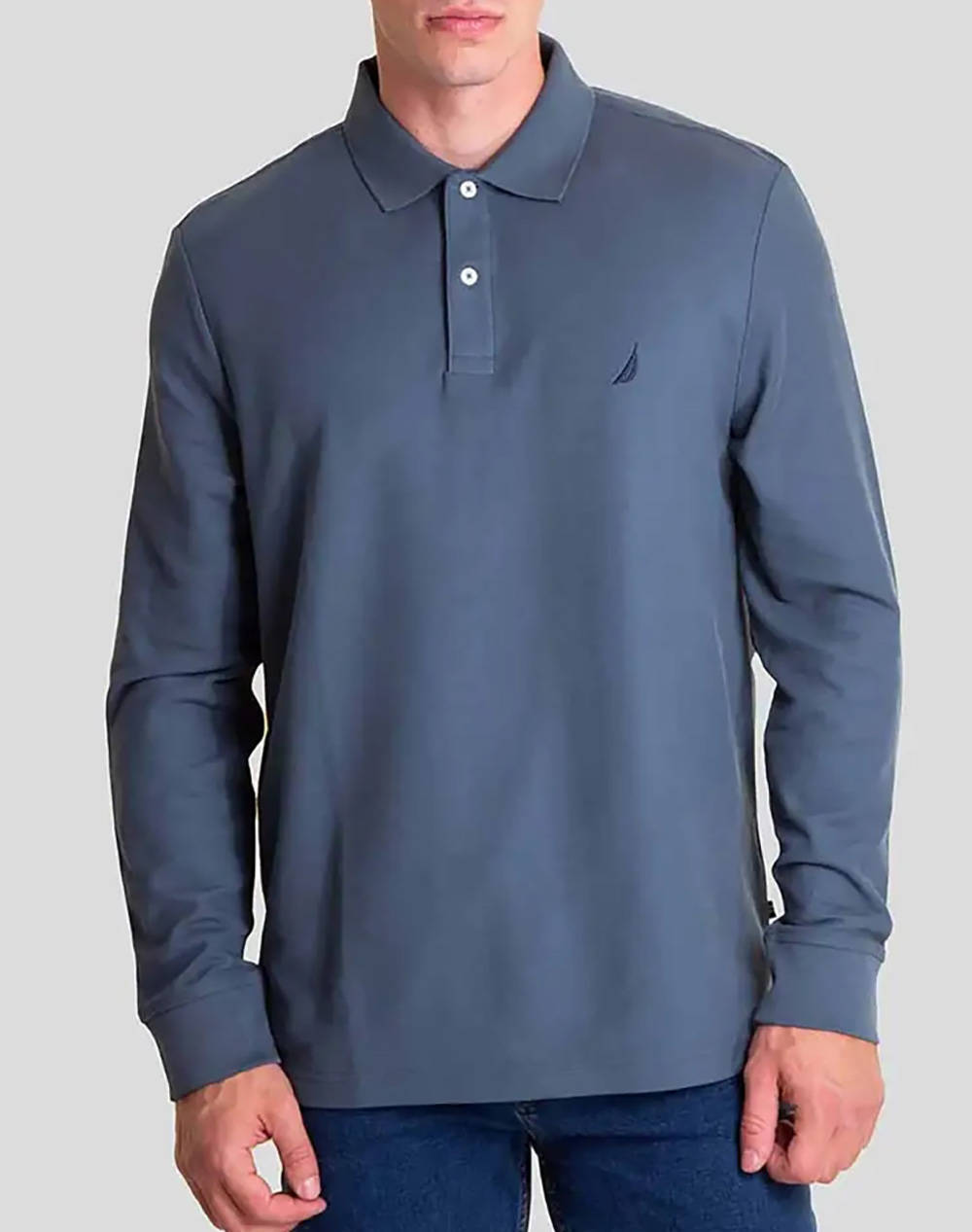 NAUTICA BLUZA POLO MM LS DECK POLO_SUSTAINABLE