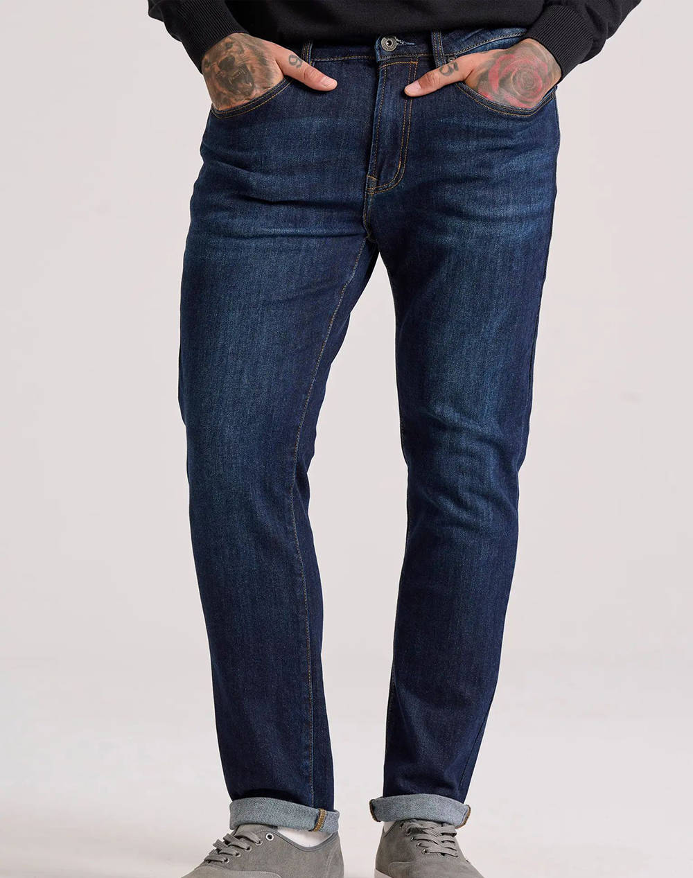 FUNKY BUDDHA Pantaloni jean de barbati Tapered