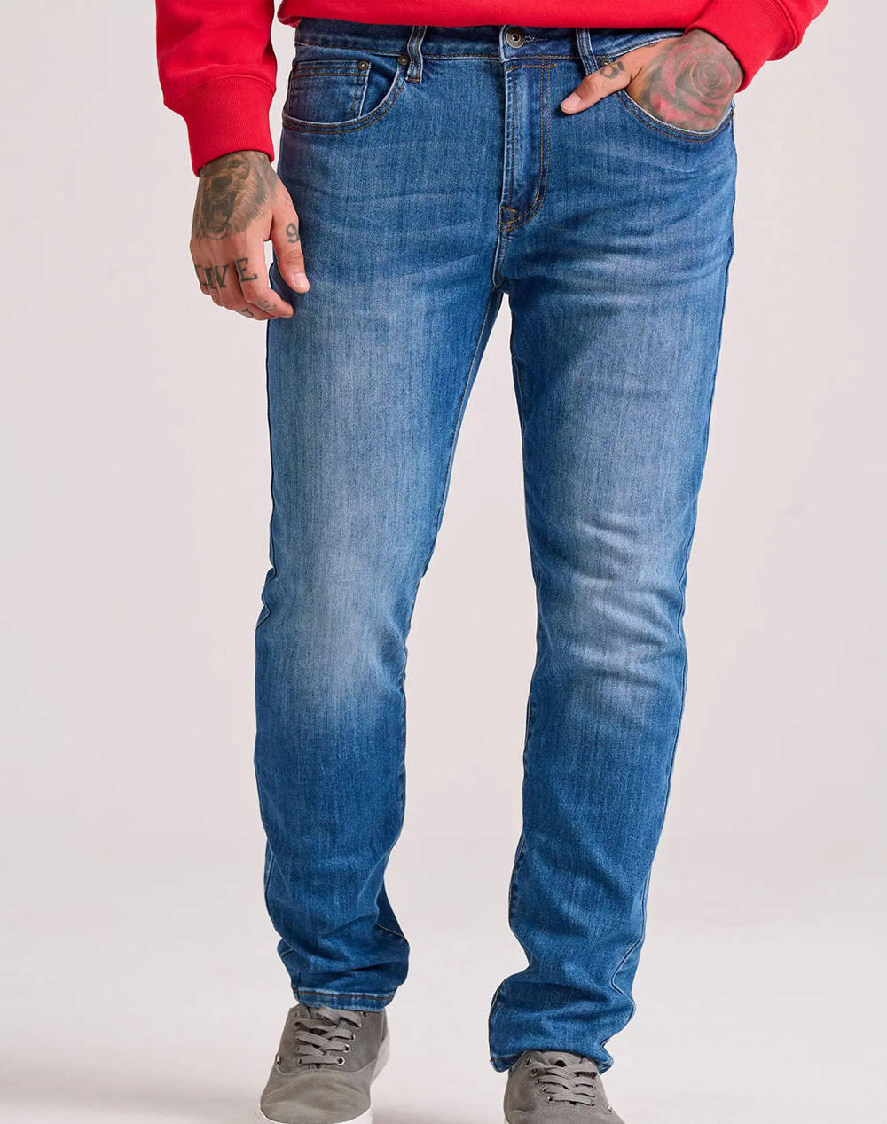 FUNKY BUDDHA Pantaloni jean de barbati Tapered