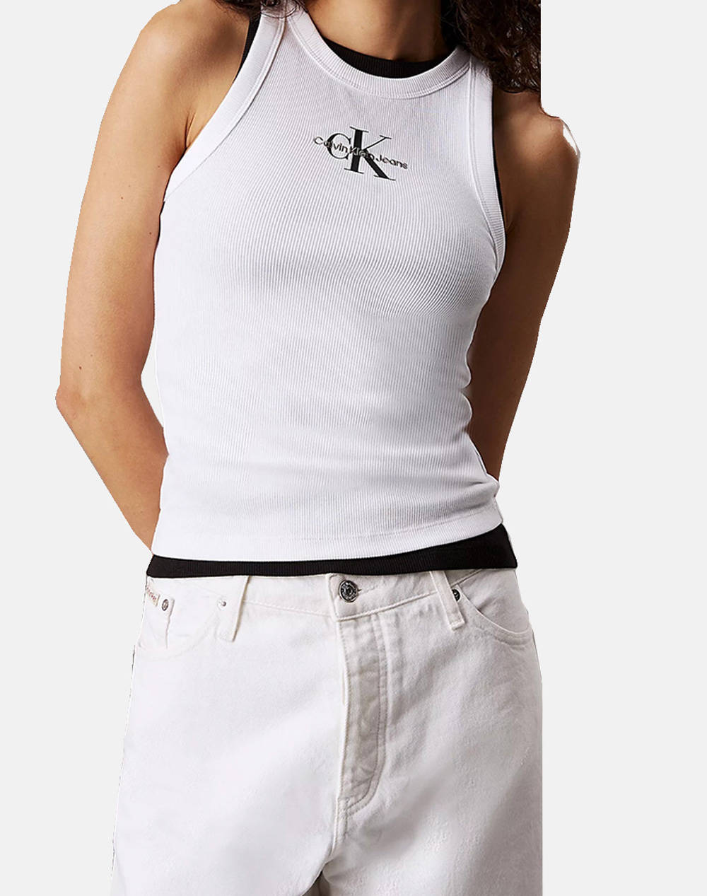 CALVIN KLEIN JEANS MONOLOGO RIB TANK TOP