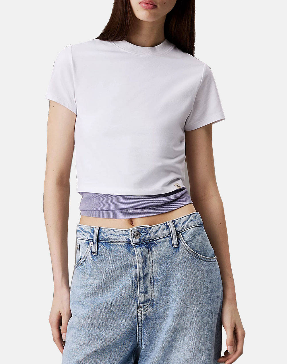 CALVIN KLEIN JEANS CLEAN CROPPED SHORT SLEEVE TEE