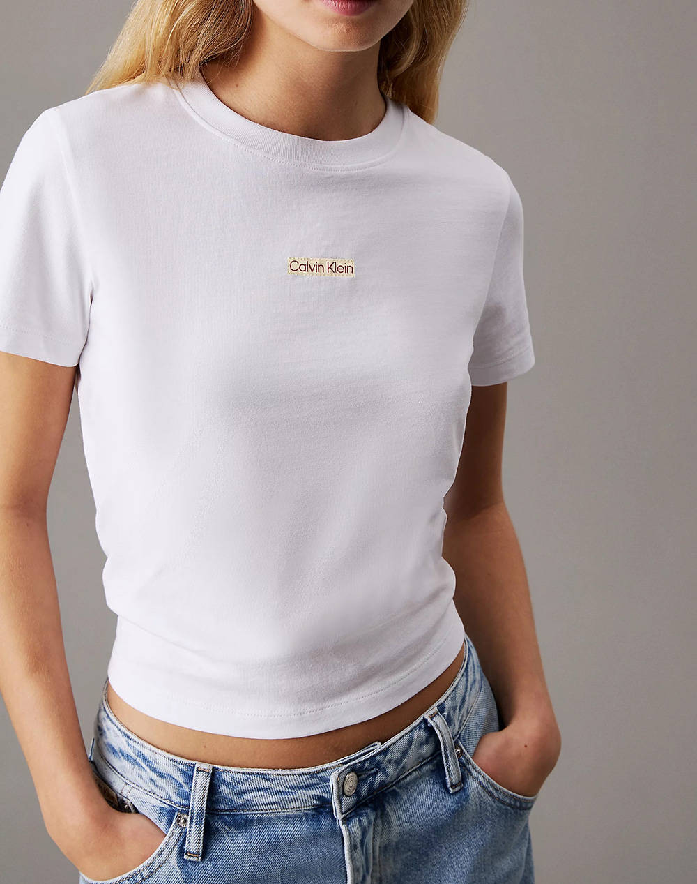 CALVIN KLEIN PLACED INSTITUTIONAL BABY TEE